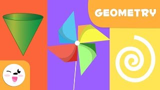 Geometric lines, geometric shapes and plane shapes - Geometry for kids