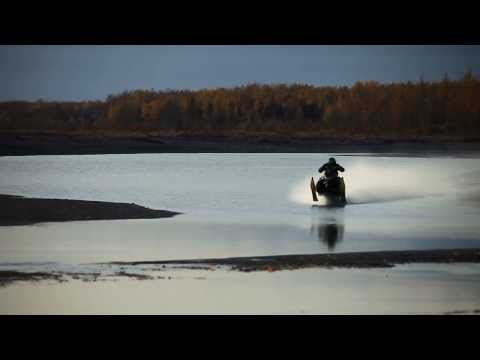 Snowmachine water skipping world speed record