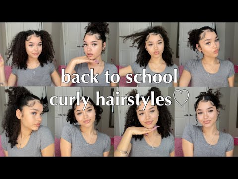 BACK TO SCHOOL HAIRSTYLES FOR CURLY HAIR 🎀|| 3c type