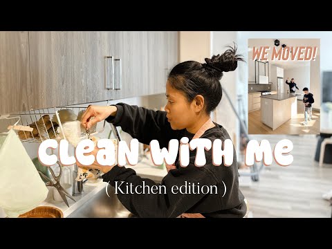 Cleaning the kitchen | cooking / Moving to a new apartment | stay at home mom vlog