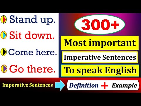 Imperative Sentences : 310+ most important Imperative Sentences | Spoken English Sentences | Grammar