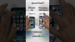 iPhone 16 vs Samsung S24 Ultra Speed Test ⚡ | The Battle of Titans!#shorts #viralvideo