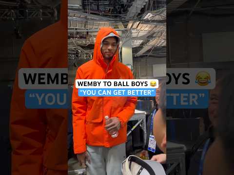 Wemby had some feedback for the ball boys after the All-Star game 😂