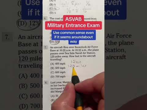 ASVAB Arithmetic Reasoning answers walkthrough 7