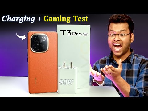 vivo T3 Pro Charging Test, Gaming Test, Heating Test | vivo T3 Pro BGMI, Charging | vivo T3 Pro 5G