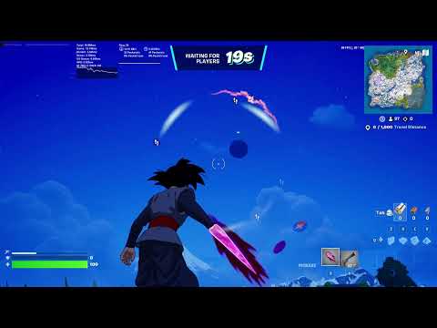 Fortnite new years event seen from the battle bus and spawn island