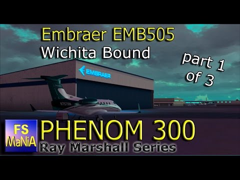 Carenado Embraer PHENOM 300 Brazil to Wichita Leg 4 Part 1