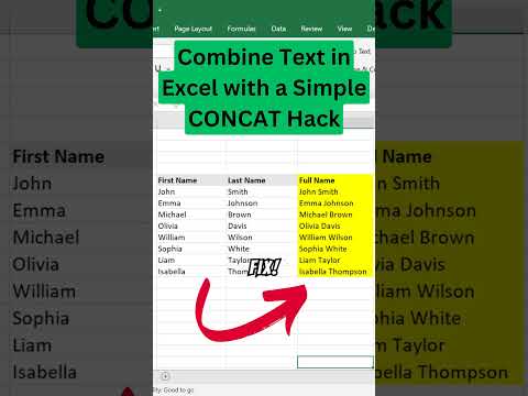 Combine Text In Two Columns With A Simple Concat Hack In Excel