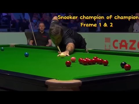 Snooker champion of champion Ronnie O’Sullivan Vs Milkin ( frame 1 & 2).