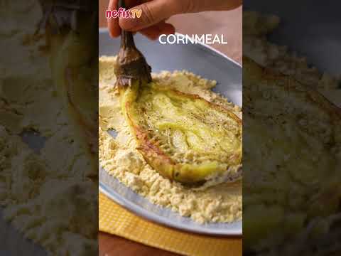 Cornmeal-Crusted Eggplant Fries 😋 #recipe