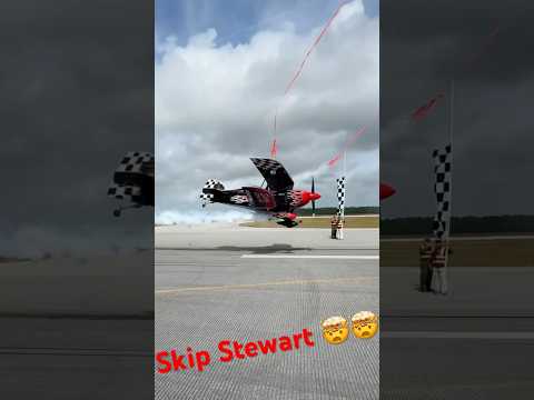 I was on the runway during Skip Stewarts performance at the Homecoming Airshow! 🤯 #shorts