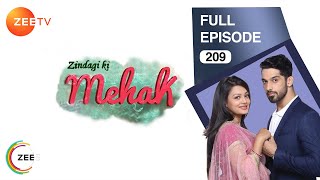 Zindagi Ki Mehek - Full Ep - 209 - Shaurya, Mehek, Shwetlana - Zee TV