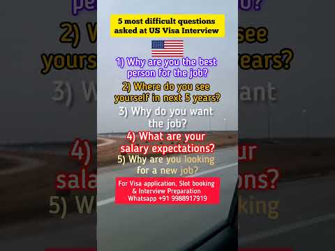 5 most difficult questions asked at US Visa Interview 🇺🇲 #usainterview #usvisainterview #usa