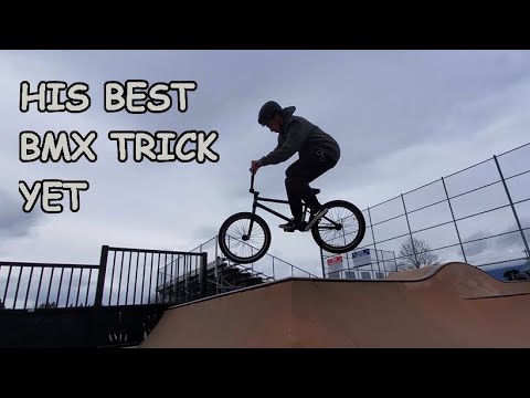 His best BMX trick yet!