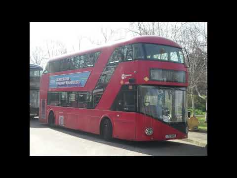 New Routemaster Transport UK (ExAbellio) LT699 LTZ1699 on a DLR 1 Replacement Sits at Mile End Stand