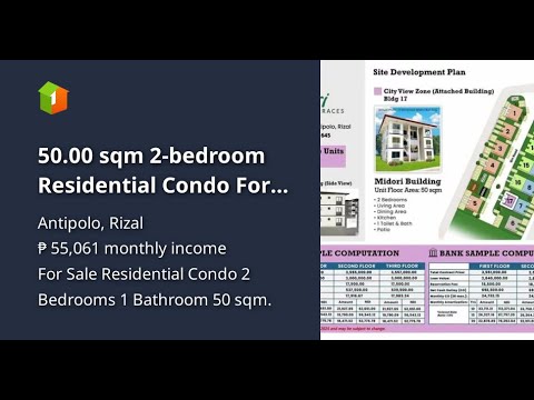 50.00 sqm 2-bedroom Residential Condo For Sale thru Pag-IBIG in Antipolo Rizal