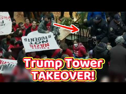 Protesters STORM Trump Tower and TAKE IT OVER! Arrests Underway. #trump #migrants #protest