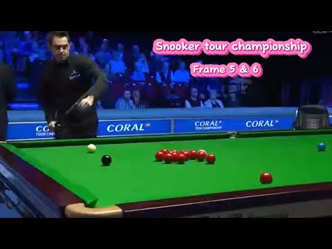 Snooker tour championship Ronnie O’Sullivan Vs Allen ( frame 5 & 6).