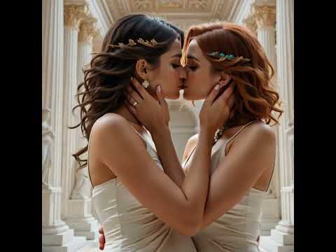 Ave Roma, Maternal Hearts  Two Women Seal Their Bond Amidst the Eternal City’s Stones #lesbian #kiss