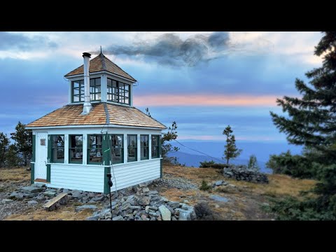 Overnight In Old Remote Fire Lookout Cabin with My Giant 12 yr old Son