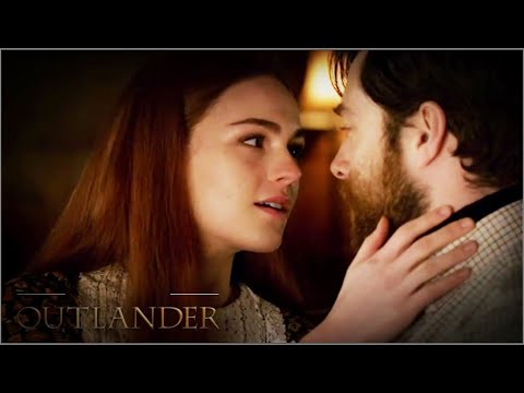 Brianna And Roger Kiss For The First Time | Outlander