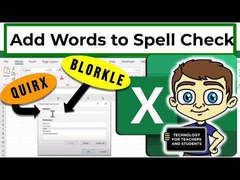 Add Custom Words to the Excel Spell Check Dictionary