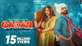 Gadar (Official Video) | Sapna Choudhary | Jaivir Rathee | Raj Mawar | Ashu Twinkle | Haryanvi Song