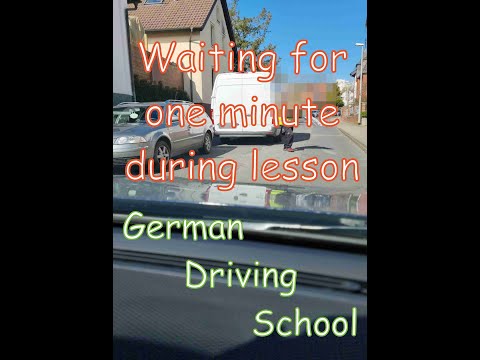 German Driving School - Package Delivery Let´s Us Wait One Minute - Fahrschule English