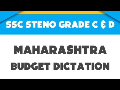 # 10 | 95 wpm | Maharashtra Budget Dictation | Ssc Steno Grade C & D | 1000 words