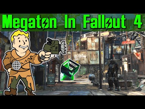 Fallout 4 Megaton Settlement Tour | Megaton Remade Into Fallout 4 | Somerville place Build