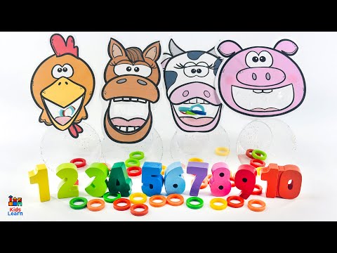 Best Count 1 to 10 Video with Farm Animals! Educational Toy Learning Video | Toddlers Learn Numbers