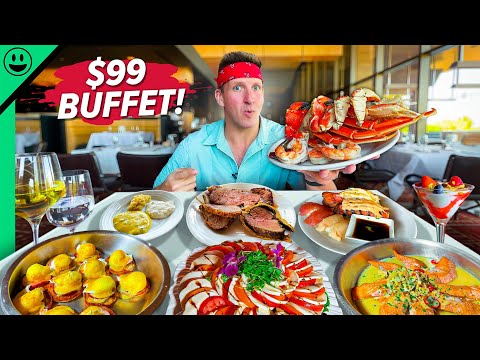 $18 vs $99 Las Vegas Buffet!! Unlimited Lobster!!