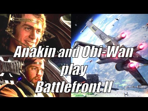 Anakin and Obi-Wan play the Battlefront II Alpha