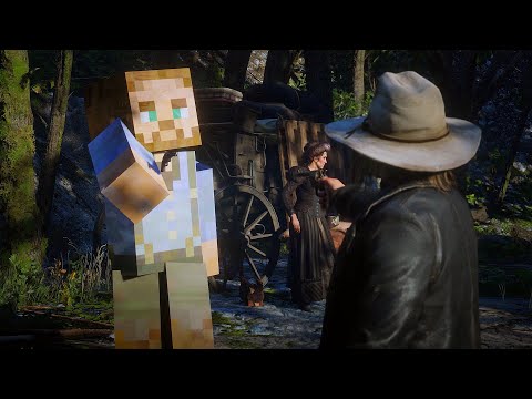 RDR2 But Arthur is from Minecraft