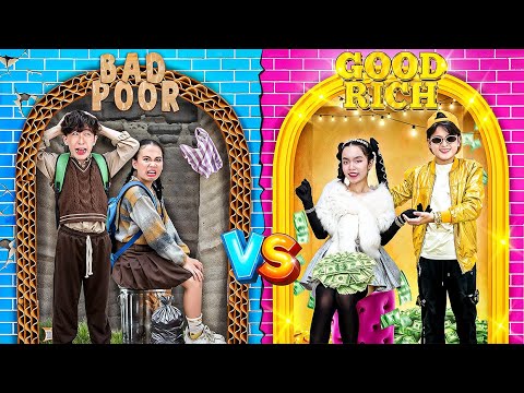 Bad Poor Couple Vs Good Rich Couple At School!