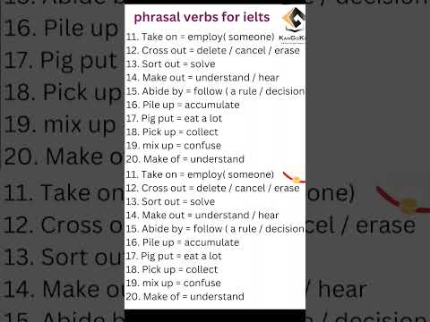 📽️ Important Phrasal Verbs for IELTS BAND 9 || IELTS WRITING & SPEAKING VOCABULARY