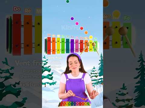 How to play "Vent frais" on the xylophone (glockenspiel) ❄️☃️ #kids #song #learn #music #french