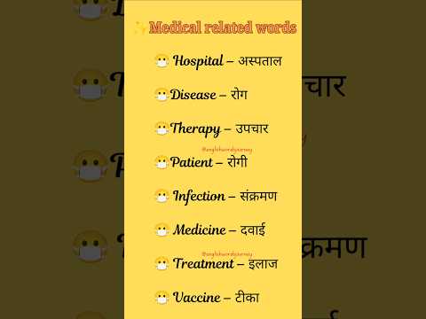 🏬 Medical Related english words | spoken english | basic vocabulary #english #shorts |