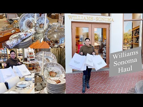 Williams-Sonoma Haul| Come Shop With Me! Plymouth Turkey Dinnerware Collection