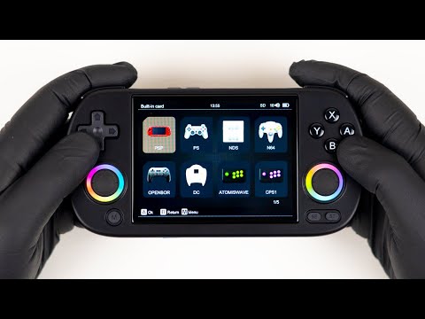 ANBERNIC RG40XX H Retro Handheld Gaming Console Unboxing - ASMR