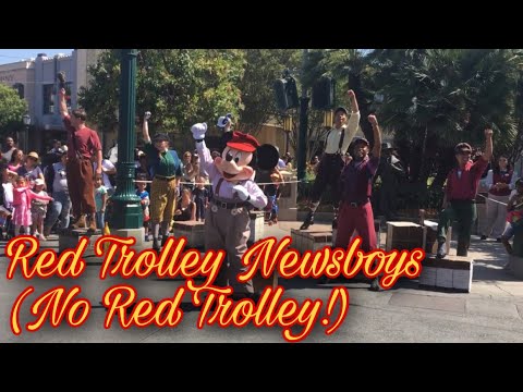 Red Trolley News Boys (without Red Trolley) Disney California Adventure