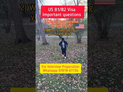 US B1/B2 Visa important questions 🇺🇲 | US Visa Interview Preparation #usvisa #usainterview #usavisa