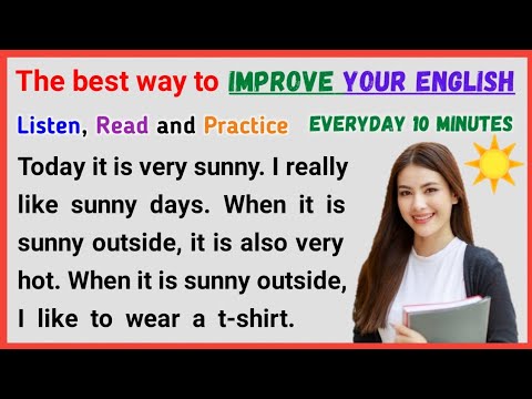 It is a Sunny Day | Learning English Speaking | English Reading Practice | Listen and Practice