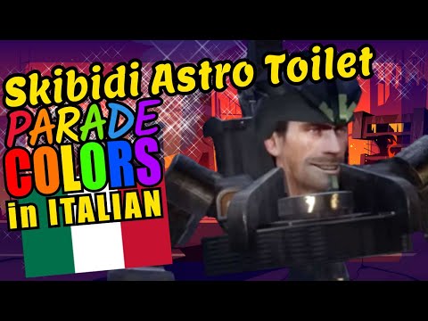 Skibidi Astro Toilet Teaching Italian Language Colors Educational Language Video for Kids