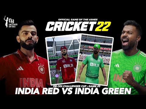 Kohli vs Hardik • India Red vs India Green • ODI Challenger Cup Game 3 • Cricket 22 Live Stream