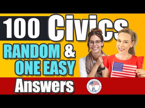 100 civics questions ONE EASY answers US naturalization test | 2008 Civics Test | Officer Valerie