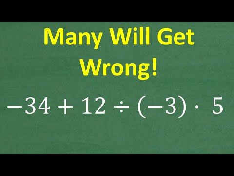 –34 plus 12 divided by (–3) times 5 =? Maybe 1 in 2 People Can Solve This Math Problem— Can You?