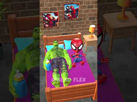 Lil Spidey Not Letting Anyone Sleep 😂 #hulk #spiderman #funnyanimation #blenderanimation #hero