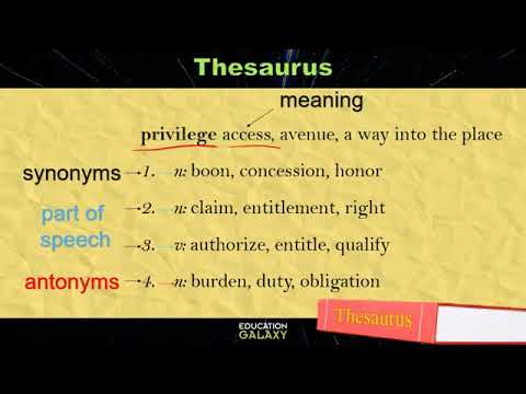 6th Grade - Reading - Dictionary, Glossary, Thesaurus - Topic Video