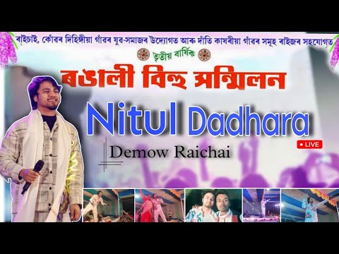 Nitul Dadhara stage program || demow Raichai bihu || nitul dadhora #bihu2024 #assam @NitulDadhara